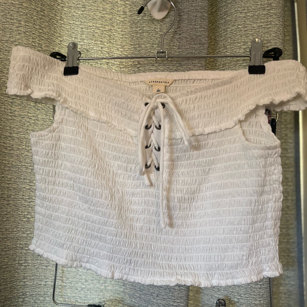 Aeropostale Off the Shoulder Crop Top